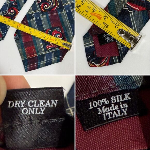 Alta Moda Montebello 100% Silk Men's Necktie Made in Italy Multicolor - Picture 7 of 15